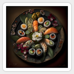 Sushi Platter Still Life Sticker